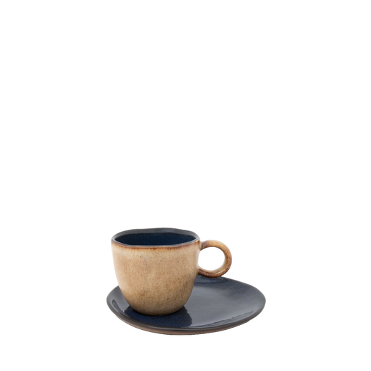Flower Seed Escuro Tasse mit Untertasse Klein 2er Set